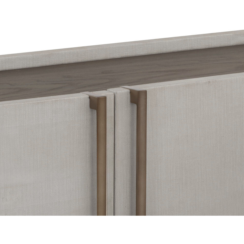 Jamille 80 inch Cream Media Console & Cabinet